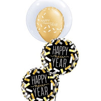 New Year Bubble Confetti Centerpiece Balloons Bouquet