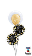 New Year Bubble Confetti Centerpiece Balloons Bouquet