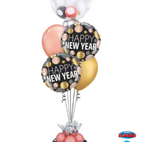 New Year Dots Bubble Balloons Bouquet Stand Up