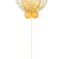 New Year Bubble Gold Balloon Centerpiece