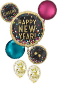New Year Colourful Confetti Balloons Bouquet