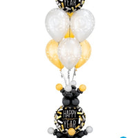 New Year Confetti Balloons Bouquet Stand Up