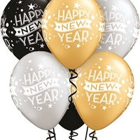 New Year Star Balloons Bouquet with Helium and Weight