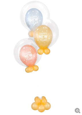 New Years  Bubble Balloons Bouquet