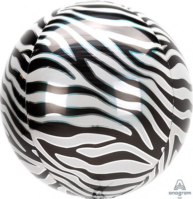 16 inch Orbz Zebra Animal Prints Balloons with Helium