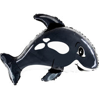 Orca Whale Shape Foil Balloon with Helium and Weight
