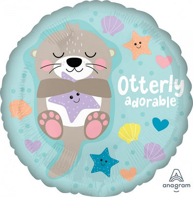 18 inch Baby Otter Otterly Adorable Foil Balloons with Helium