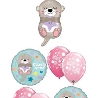 Otter Otterly Adorable Baby Girl  Balloons Bouquet