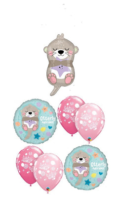 Otter Otterly Adorable Baby Girl  Balloons Bouquet
