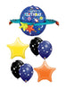 Outer Space Birthday Colourful Galaxy Balloons Bouquet