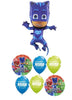 PJ Masks Catboy Birthday Balloon Bouquet with Helium and Weight