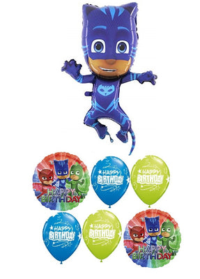 PJ Masks Catboy Birthday Balloon Bouquet with Helium and Weight