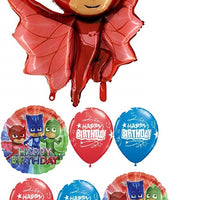 PJ Masks Owlette Birthday Balloon Bouquet with Helium and Weight