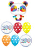 Panda Rainbow 100 Days Polka Dots Balloons Bouquet