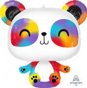 Panda Rainbow Shape Foil Balloon with Helium and Weight