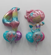 Pastel Mermaid Pick An Age Balloon Bouquet
