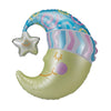 Baby Pastel Crescent Moon  Shape Balloon with Helium and Weight