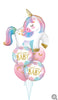 Pastel Unicorn Welcome Baby Balloon Bouquet