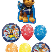 Paw Patrol Chase Pup Happy Birthday Balloon Bouquet with Helium Weight
