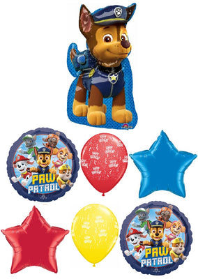 Paw Patrol Chase Pups Stars Happy Birthday Balloon Bouquet