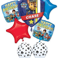 Paw Patrol Chase Happy Birthday Balloon Bouquet with Helum and Weight