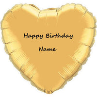 Personalized Jumbo Gold Heart Balloon