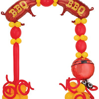 Picnic Barbeque BBQ Pig Balloon Arch Stand Up