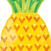 Hawaiian Luau Pineapple Balloons with Helium and Weight