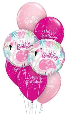 Pink Flamingo Wild Berry Birthday Balloons Bouquet