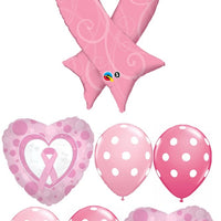Cancer Awareness Pink Ribbon Balloons Bouquet