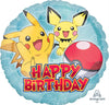 18 inch Pokemon Happy Birthday Balloon with Helium