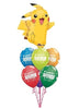 Pokemon Pikachu Colourful Birthday Balloon Bouquet with Helium Weight
