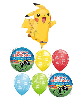 Pokemon Pikachu Video Game Birthday Balloon Bouquet