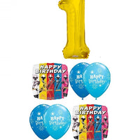 Power Rangers Pick An Age Gold Number Birthday Balloons Bouquet