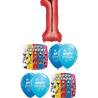 Power Rangers Pick An Age Red Number Birthday Balloons Bouquet