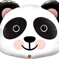 Precious Panda Head Foil Balloon with Helium and Weight