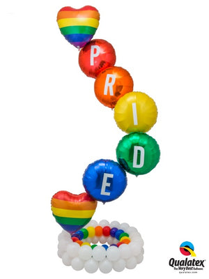 Pride Rainbow Balloon Stand Up