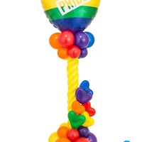 Pride Rainbow Hearts Balloon Column
