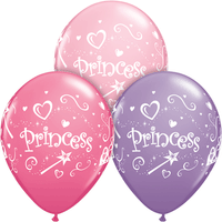 11 inch Princess Balloons with Helium and Hi Float