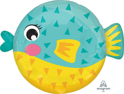 18 inch Puffer Fish Foil Balloon with Helium