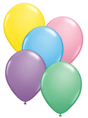 Qualatex 11 inch Pastel Assortment Uniflated Latex Balloons