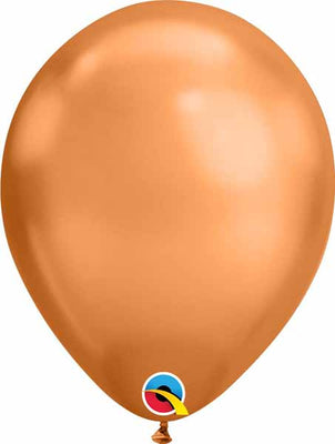 11 inch Chrome Copper Balloons with Helium and Hi Float