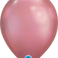 11 inch Chrome Mauve Balloons with Helium and Hi Float