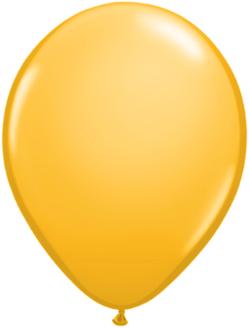 11 inch Qualatex Goldenrod Latex Balloons with Helium and Hi Float