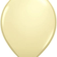11 inch Qualatex Ivory Silk Latex Balloons with Helium and Hi Float