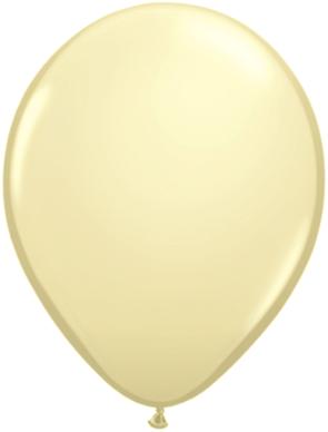 11 inch Ivory Silk Balloons with Helium and Hi Float