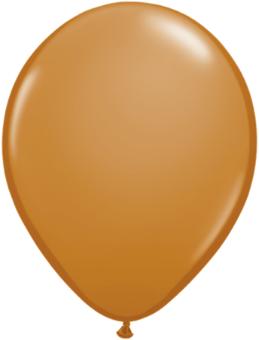 11 inch Qualatex Mocha Brown Latex Balloons with Helium and Hi Float