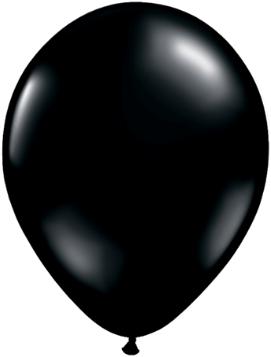 11 inch Onyx Black Helium Balloons with Helium and  Hi Float