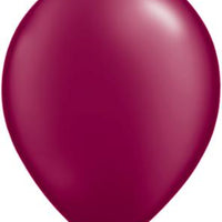 11 inch Qualatex Pearl Burgundy Latex Balloons Helium and Hi Float