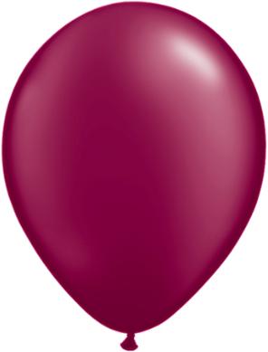 11 inch Qualatex Pearl Burgundy Latex Balloons Helium and Hi Float